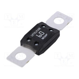 1 pcs x LITTELFUSE - 0298060.ZXB - Fuse: fuse, 60A, 32VDC, M8 screw, automotive, 68.6mm, mega