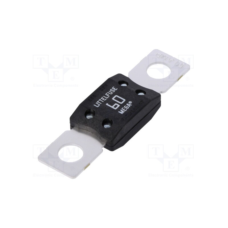 1 pcs x LITTELFUSE - 0298060.ZXB - Fuse: fuse, 60A, 32VDC, M8 screw, automotive, 68.6mm, mega