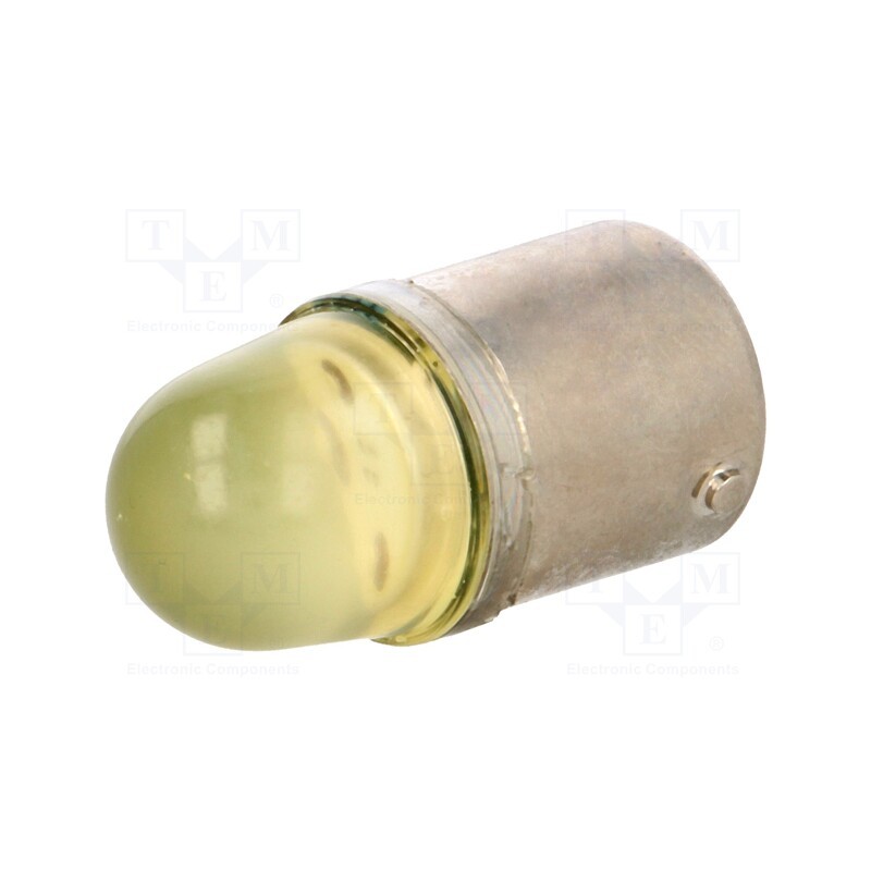 1 pcs x POLAM-ELTA - LY-BA15S-24AC/DC - LED lamp, yellow, BA15S, 24VDC, 24VAC