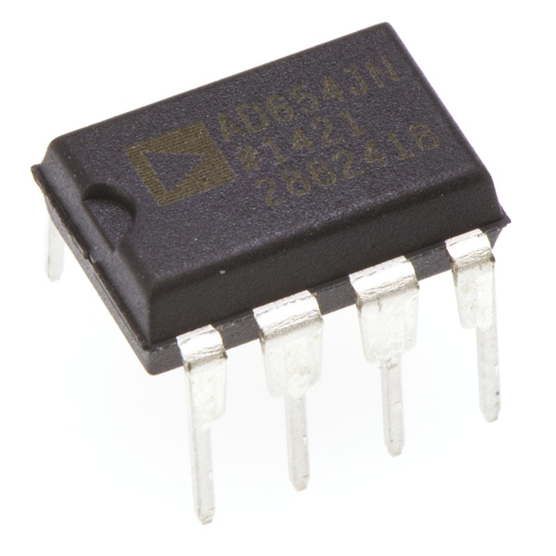 10 pcs - AD654JNZ, Voltage to Frequency Converter, Non-Synchronous, 500kHz ±0.4%FSR, 8-Pin PDIP