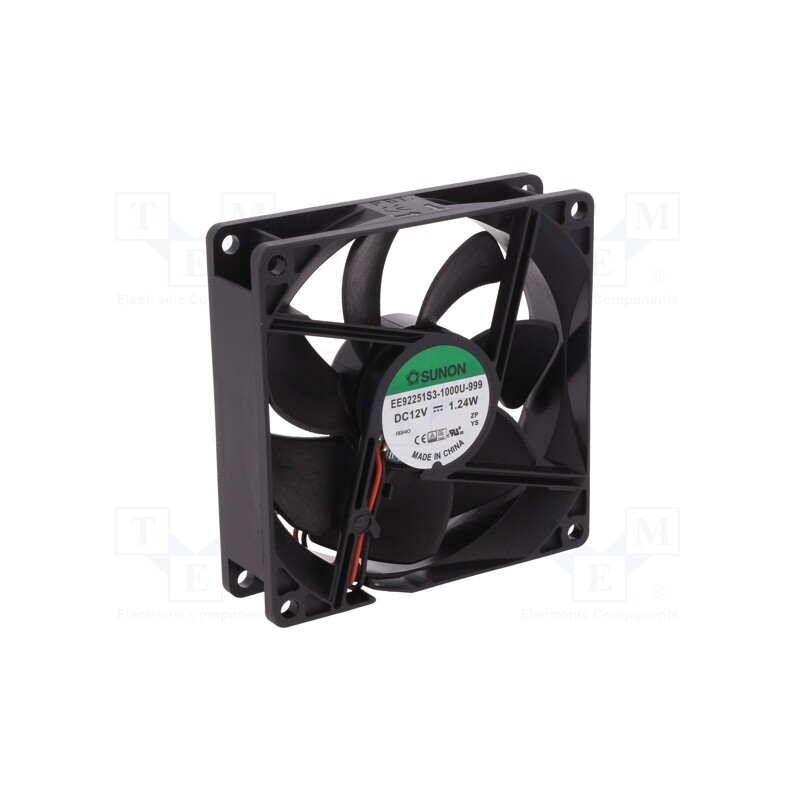1 pcs x SUNON - EE92251S3-1000U-999 - Fan: DC, axial, 12VDC, 92x92x25mm, 66.76m3/h, 28dBA, slide bearing