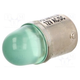 1 pcs x POLAM-ELTA - LG-BA15S-230AC - LED lamp, green, BA15S, 230VAC