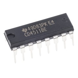 25 pcs - Texas Instruments CD4511BE, Decoder, 16-Pin PDIP