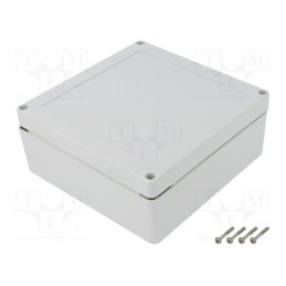 1 pcs x KRADEX - ZP150.150.60SJ TM PC - Enclosure: multipurpose, X: 150mm, Y: 150mm, Z: 60mm, ZP, light grey