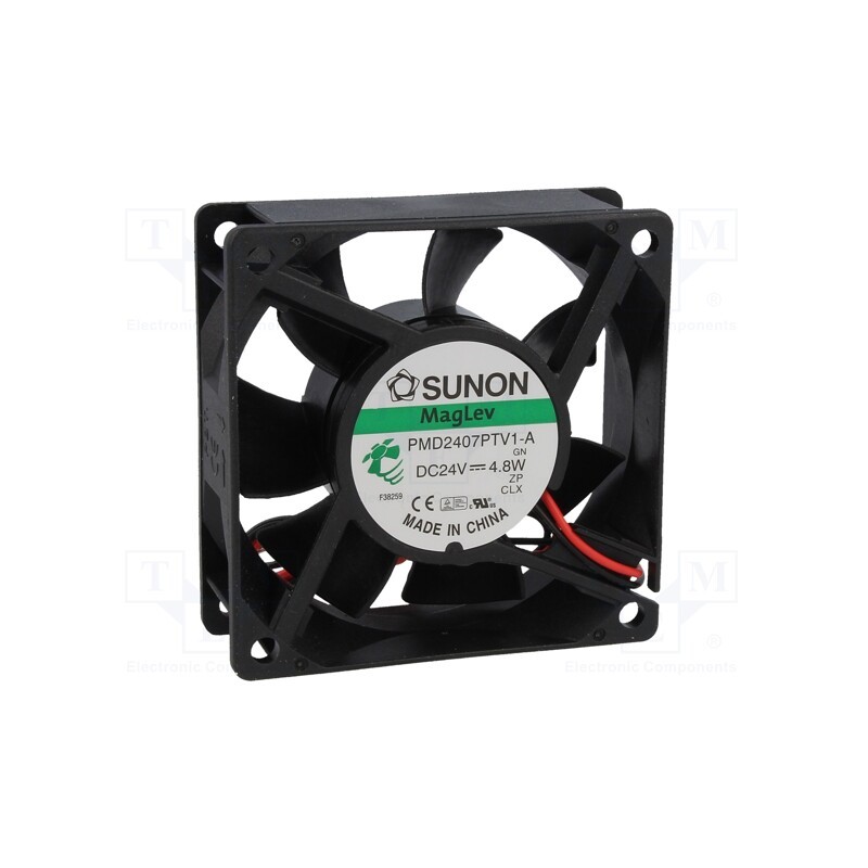 1 pcs x SUNON - PMD2407PTV1-A.GN - Fan: DC, axial, 24VDC, 70x70x25mm, 83.25m3/h, 44dBA, Vapo, Len: 300mm
