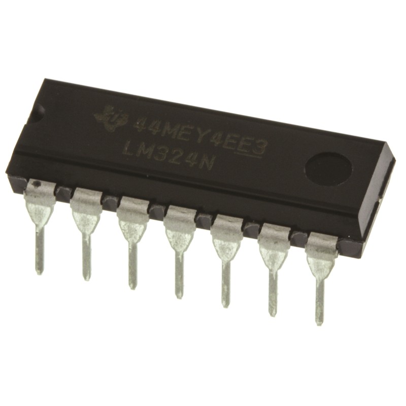50 pcs - LM324N Texas Instruments, Precision, Op Amp, 1.2MHz, 5 - 28 V, 14-Pin PDIP