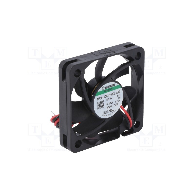 1 pcs x SUNON - MF50100V3-1000U-A99 - Fan: DC, axial, 5VDC, 50x50x10mm, 14.26m3/h, 22.4dBA, Vapo, 4300rpm