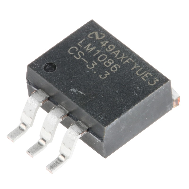 5 pcs - Texas Instruments LM1086CS-3.3/NOPB, 1 Low Dropout Voltage, Voltage Regulator 1.5A, 3.3 V 3-Pin, D2PAK (TO-263)