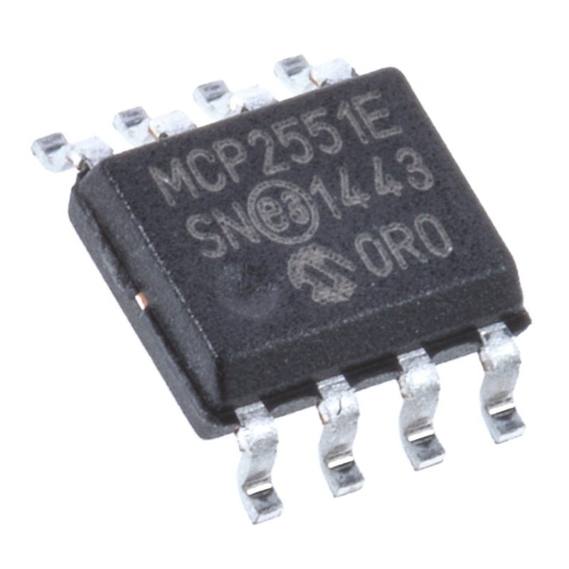 6 pcs - Microchip MCP2551-E/SN, CAN Transceiver 1Mbps ISO 11898, 8-Pin SOIC