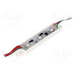 1 pcs x WORLDSEMI - HC-F12V-WS2811-7515 - LED, RGB, 120°, No.of diodes: 3, 64mA, 5050,PLCC6, 75x15mm, 12V, SMD