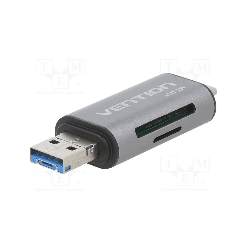 1 pcs x VENTION - CCHH0 - Card reader: memory, USB A plug,USB B micro plug,USB C plug
