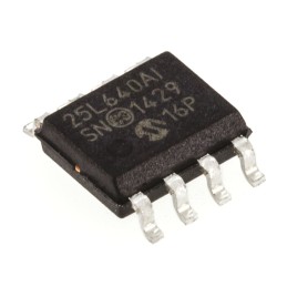 25 pcs - Microchip 25LC640A-I/SN, 64kbit Serial EEPROM Memory, 100ns 8-Pin SOIC Serial-SPI