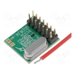 1 pcs x HOPE MICROELECTRONICS - RFM31B-433D - Module: RF, FM receiver, FSK, 433.92MHz, SPI, -121dBm, 1.8÷3.6VDC
