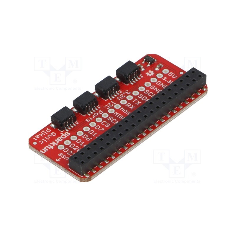 1 pcs x SPARKFUN ELECTRONICS - DEV-14459 - Module: adapter, HAT, Qwiic, Raspberry Pi, Kit: module, Ch: 4