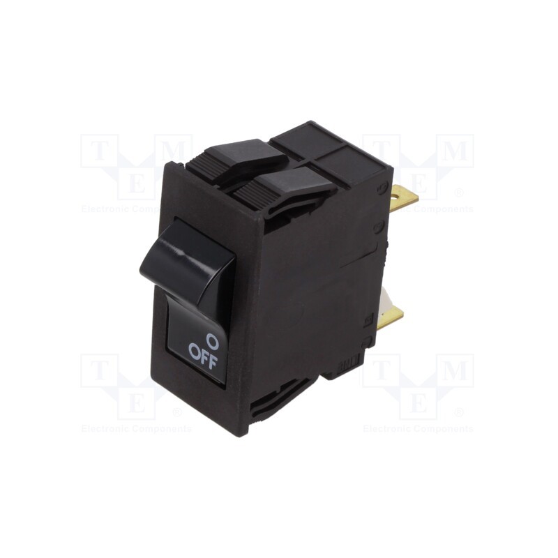 1 pcs x SCHURTER - 4430.1328 - Circuit breaker, Urated: 240VAC, 60VDC, 15A, SNAP-IN, MCB