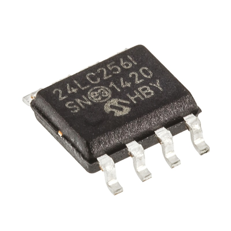 25 pcs - Microchip 24LC256-I/SN, 256kbit Serial EEPROM Memory, 900ns 8-Pin SOIC Serial-I2C