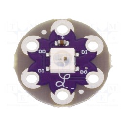 1 pcs x SPARKFUN ELECTRONICS - DEV-13264 - Module: LED, LilyPad, WS2812B, RGB,mix colours, metalic holes
