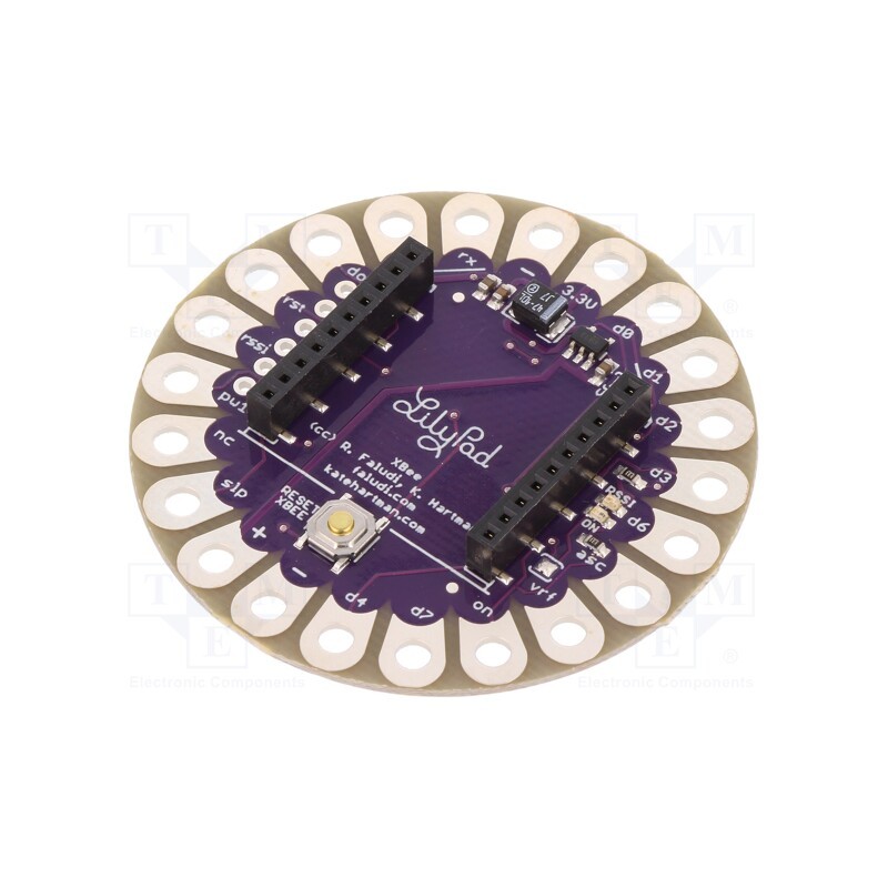 1 pcs x SPARKFUN ELECTRONICS - DEV-12921 - Module: adapter, XBee, LilyPad, goldpin,metalic holes, 50mm
