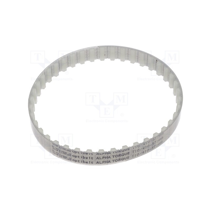 1 pcs x OPTIBELT - T10 410 1677ZA - Timing belt, T10, W: 16mm, H: 4.5mm, Lw: 410mm, Tooth height: 2.5mm