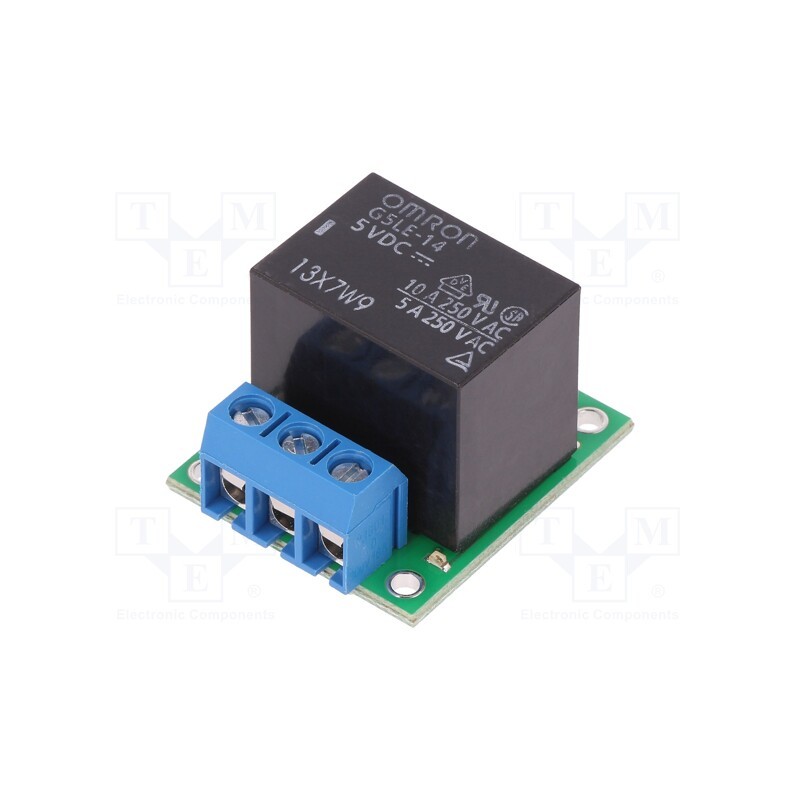 1 pcs x POLOLU - SPDT RELAY CARRIER WITH 5VDC RELAY (ASSE - Module: relay, Ch: 1, 5VDC, max.250VAC, 10A, Uswitch: max.125VDC