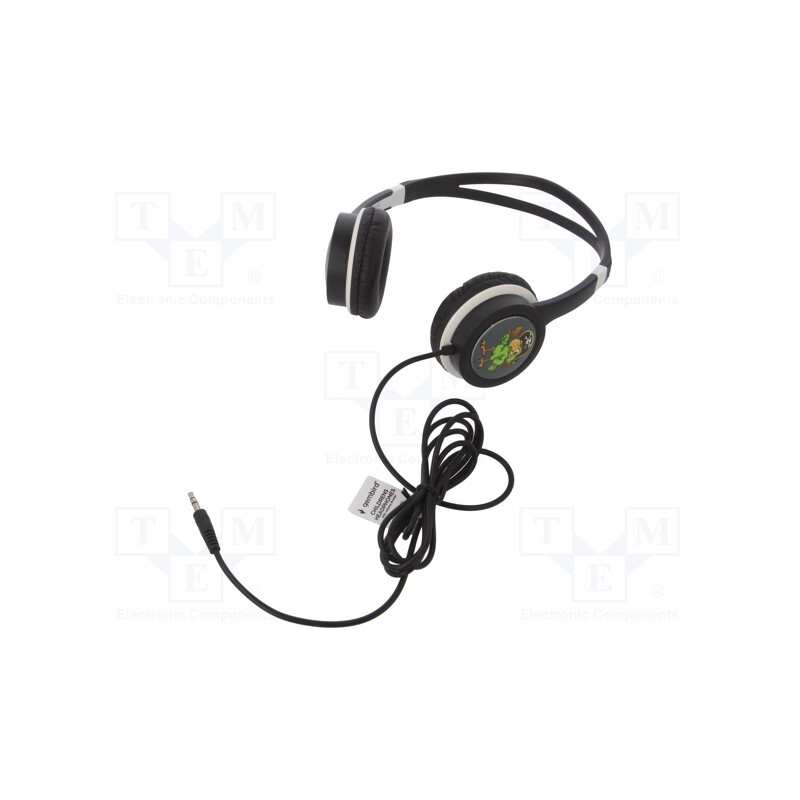 1 pcs x GEMBIRD - MHP-JR-BK - Headphones, black, Jack 3,5mm, headphones, 1.2m, 85dB