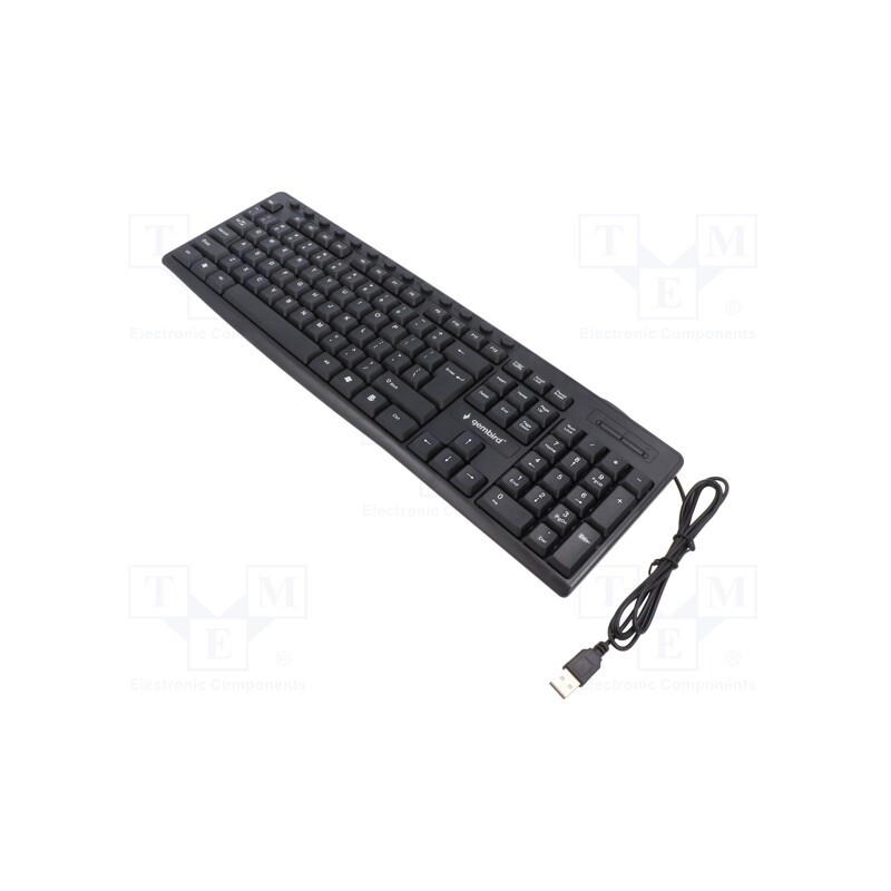 1 pcs x GEMBIRD - KB-UM-107 - Keyboard, black, USB A, wired,US layout, 1.2m