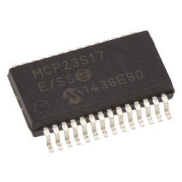 5 pcs - Microchip 16-Channel I/O Expander Serial-SPI 28-Pin SSOP, MCP23S17-E/SS