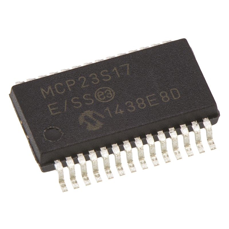 5 pcs - Microchip 16-Channel I/O Expander Serial-SPI 28-Pin SSOP, MCP23S17-E/SS