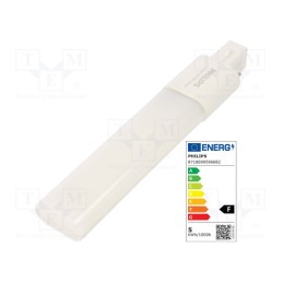 1 pcs x PHILIPS - 8718699596682 - LED lamp, neutral white, G23, 230VAC, 520lm, 5W, 120°, 4000K