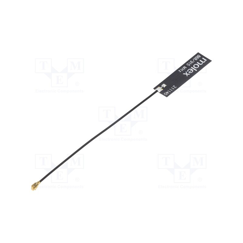 1 pcs x MOLEX - 211140-0100 - Antenna, ISM,RF, 0.3dBi,1dBi, linear, for ribbon cable, 38x10mm