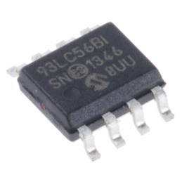 40 pcs - Microchip 93LC56B-I/SN, 2kbit Serial EEPROM Memory, 200ns 8-Pin SOIC Serial-Microwire