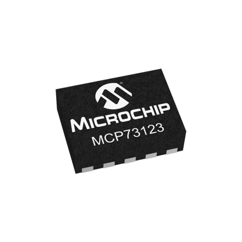 1 pcs - Microchip MCP73123-22SI/MF, Battery Charge Controller IC, 4.2 to 6.5 V, 1.1A 10-Pin, DFN