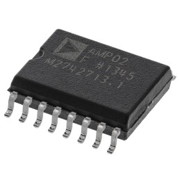 10 pcs - AMP02FSZ Analog Devices, Instrumentation Amplifier, 40μV Offset 1.2MHz, 16-Pin SOIC W