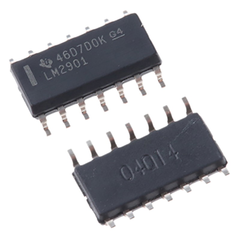 200 pcs - LM2901D Texas Instruments, Quad Comparator, Open Collector O/P, 1.3μs 3 - 28 V 14-Pin SOIC