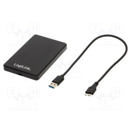 1 pcs x LOGILINK - UA0339 - Hard discs housing: 2,5', PnP, USB 3.0, Enclos.mat: plastic, black
