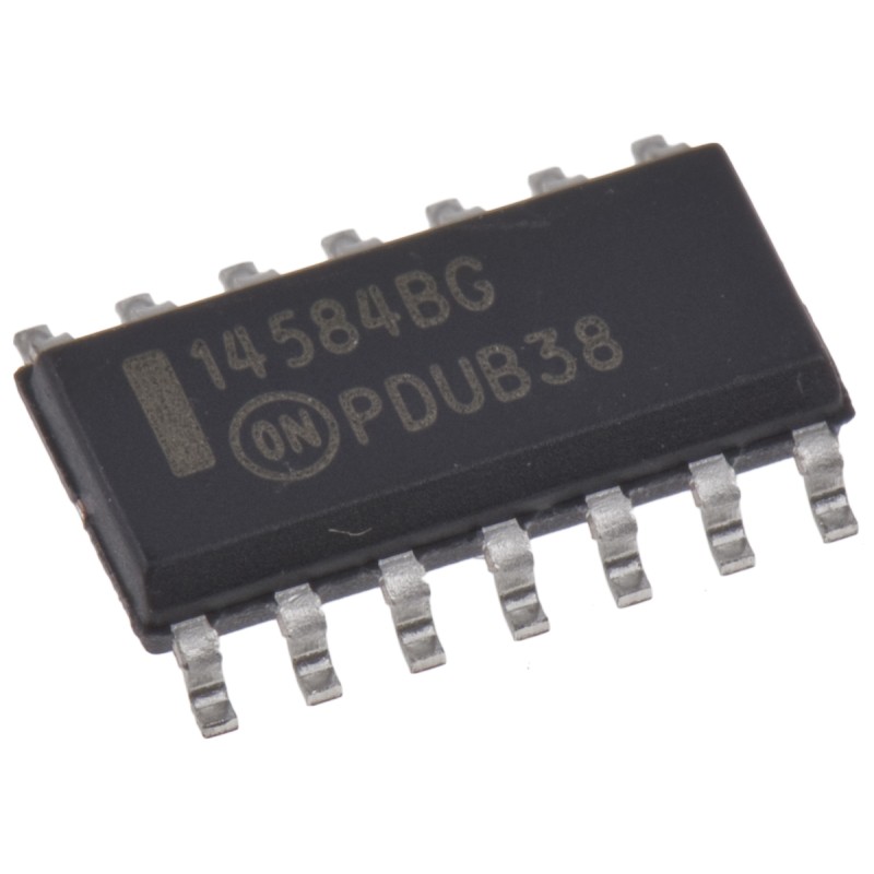 10 pcs - onsemi MC14584BDG Hex Schmitt Trigger Inverter, 14-Pin SOIC