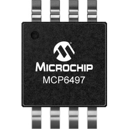 10 pcs - MCP6497-E/MS Microchip, Operational Amplifier, Op Amp, RRIO, 30MHz, 1.8 - 5.5 V, 8-Pin MSOP