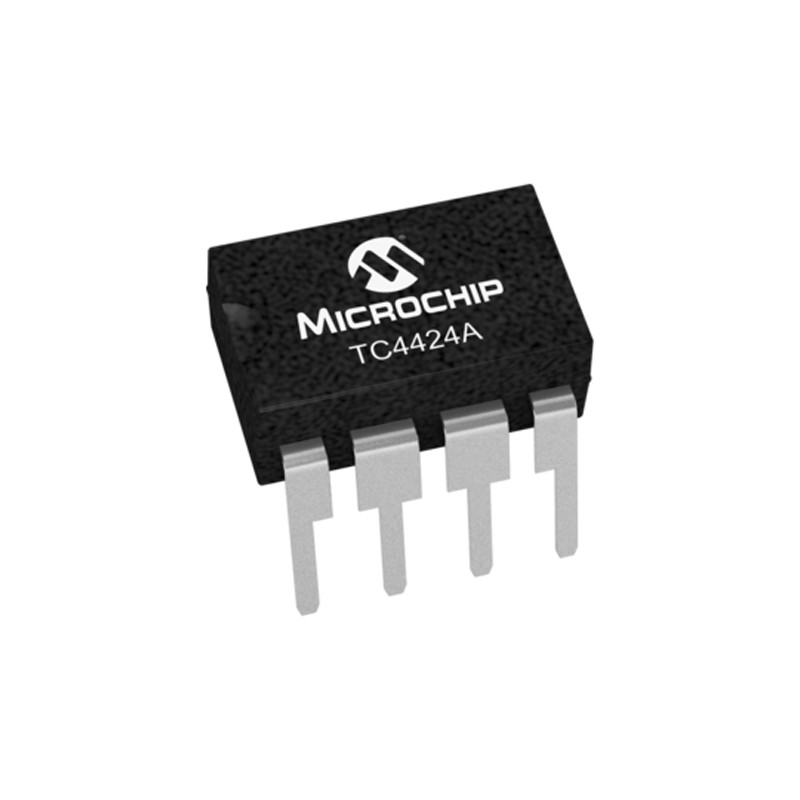 2 pcs - Microchip TC4424AVPA, MOSFET 2, 4.5 A, 18V 8-Pin, PDIP
