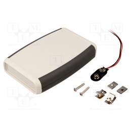 1 pcs x HAMMOND - 1553BGYBAT - Enclosure: multipurpose, X: 79mm, Y: 117mm, Z: 24mm, 1553, ABS, grey