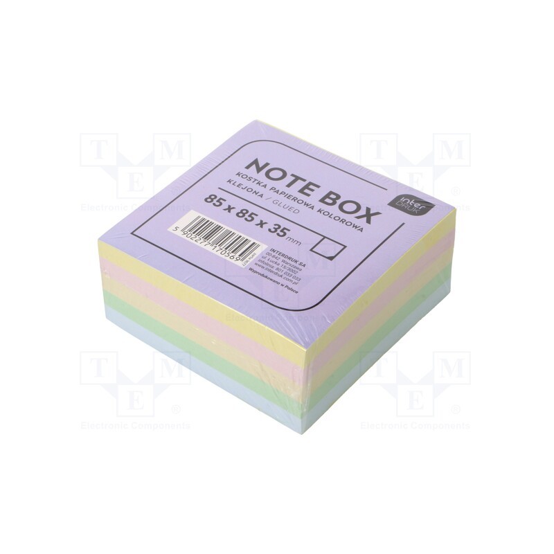 2 pcs x INTERDRUK - 5903192025002 - Sheets stuck together, 85x85x35mm, mix colours