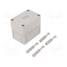 1 pcs x SPELSBERG - 11090201 - Enclosure: multipurpose, X: 65mm, Y: 94mm, Z: 81mm, TK PS, grey, IP66