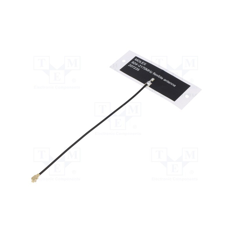 1 pcs x MOLEX - 207235-0100 - Antenna, GSM,LTE, 0dBi,4.3dBi, linear, 824÷960MHz,1.71÷2.17GHz