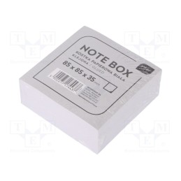 2 pcs x INTERDRUK - Sheets stuck together, 85x85x35mm, white, 350pcs.