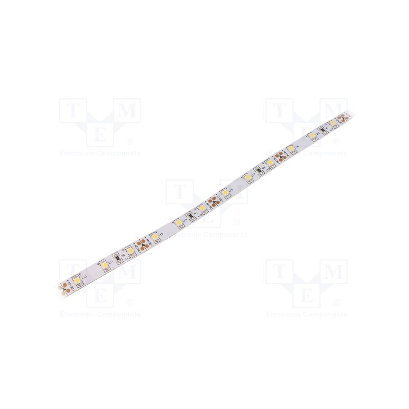 1 m x WISVA OPTOELECTRONICS - HH-S60F008-3528-12 NW WHITE PCB IP20 - LED tape, white neutral, 3528, 12V, LED/m: 60, 8mm, white P