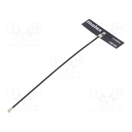 1 pcs x MOLEX - 146153-1100 - Antenna, Bluetooth,WiFi,ZigBee, 3dBi,4dBi, linear, 34.9x9mm, MHF4