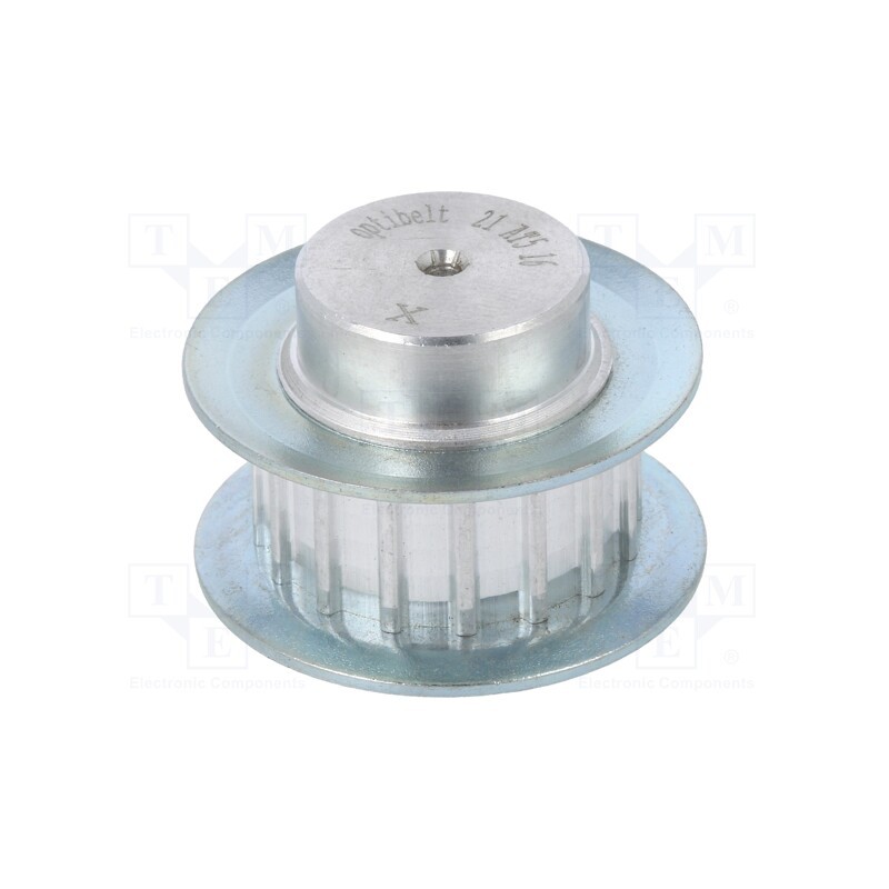 1 pcs x OPTIBELT - 21 AT5 16-200ZA - Belt pulley, AT5, W: 10mm, whell width: 21mm, Ø: 24.2mm, aluminium