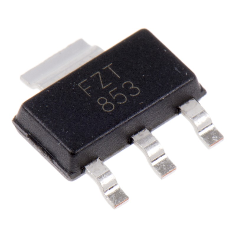 5 pcs - Diodes Inc FZT853TA NPN Transistor, 6 A, 100 V, 3 + Tab-Pin SOT-223