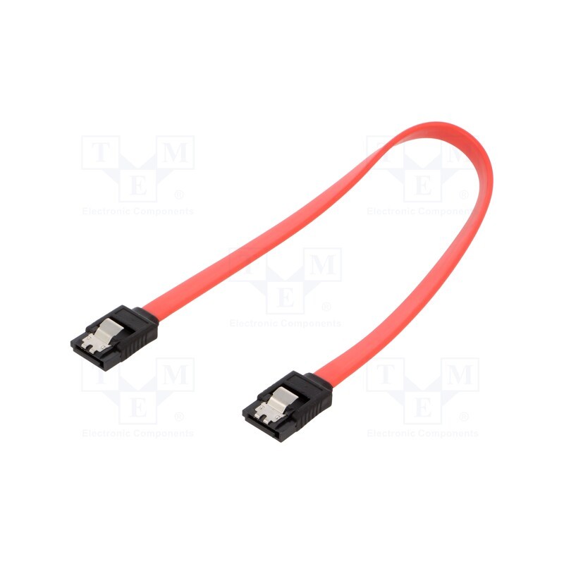 1 pcs x GEMBIRD - CC-SATAM-DATA-0.3M - Cable: SATA, SATA plug,both sides, 0.3m, SATA III, red, Cablexpert