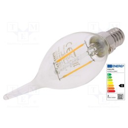 1 pcs x PHILIPS - 8718699763190 - LED lamp, warm white, E14, 230VAC, 250lm, P: 2W, 2700K, CRImin: 80