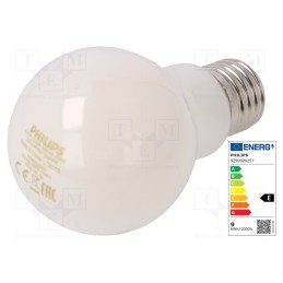 1 pcs x PHILIPS - 8718696705551 - LED lamp, warm white, E27, 230VAC, 1055lm, P: 8.5W, 2700K, CRImin: 80